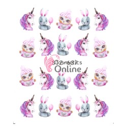 Stickere cu Apa pentru unghii cod STZ 637 Unicorn